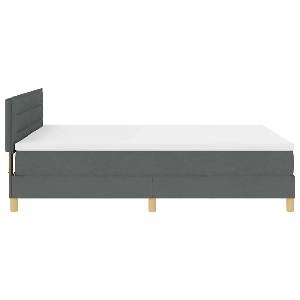 Letto a molle con cuscino Grigio scuro 140 x 200 cm Tessuto 3338847