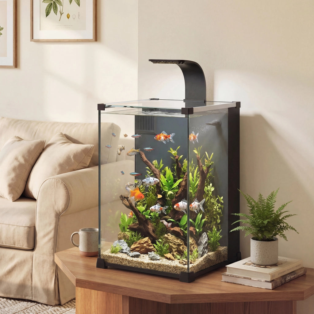 Acquario con Filtro Integrato ¨C Xylo ¨C 36L, 30x30x45,5 cm, Nero