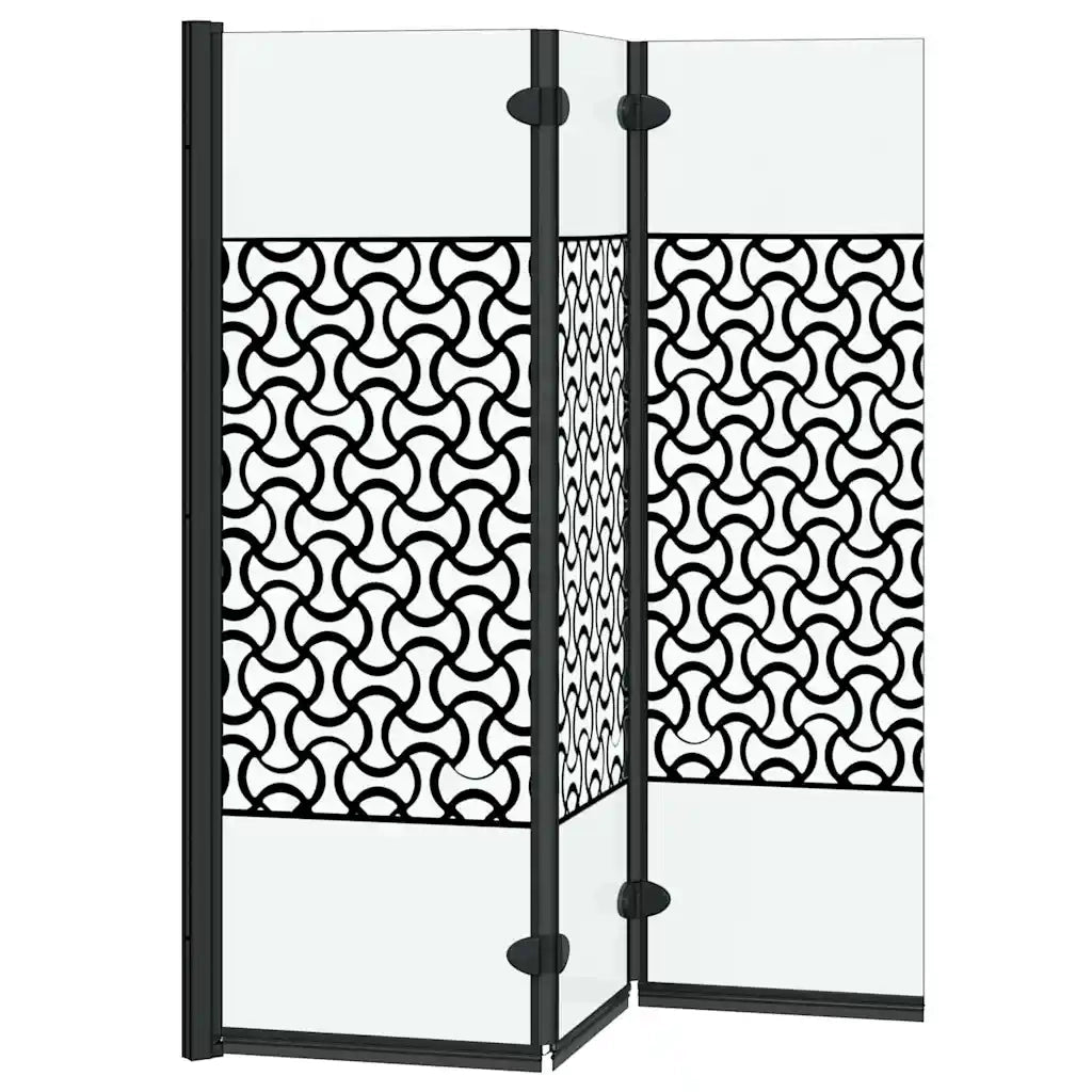 Involucro Doccia Nero e trasparente 130 x 130 cm