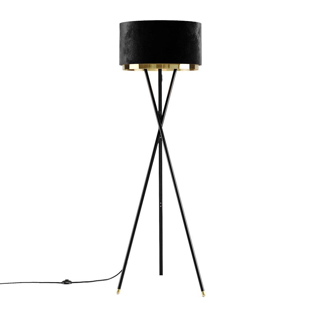 Lampada da terra Vicco nera, 50 x 154 cm