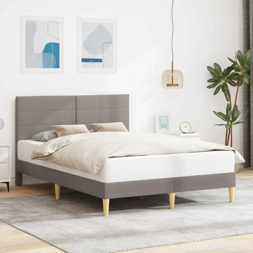 Letto matrimoniale | Letto per adulti | Struttura del letto con testiera Tortora 160 x 200 cm Tessuto