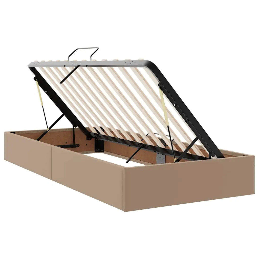 Letto con contenitore e LED con led Cappuccino 180 x 200 cm 3371544
