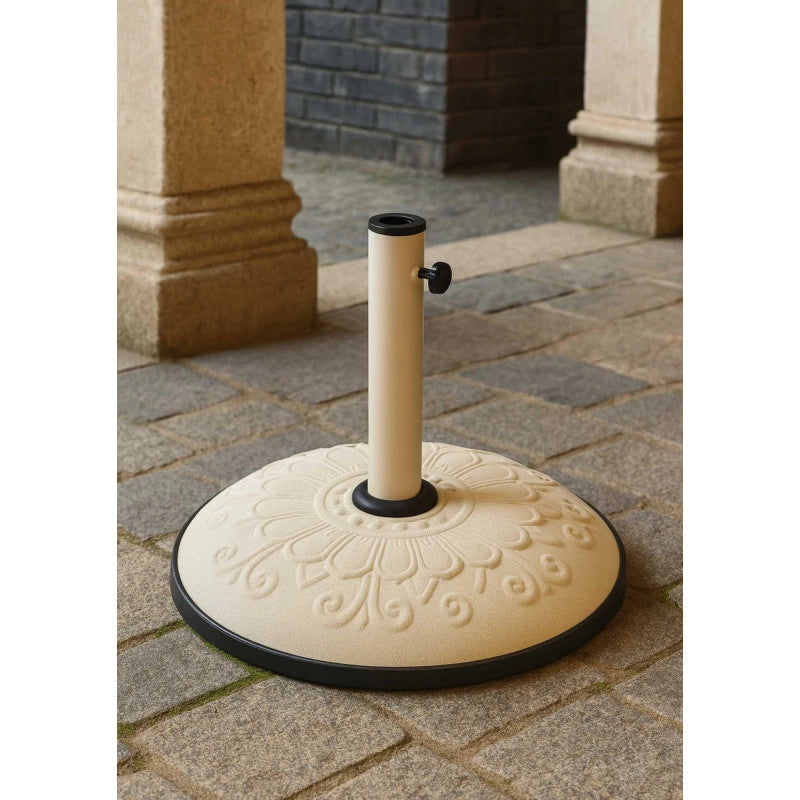 Ombrellone solo base bianco con decoro cm 50, kg25 misura tubo cm 5,8x0,12h28