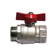 VALVOLA A SFERA MF CON FARFALLA LEVA ROSSA- 3/4 (DN 20) F-BRICO- FAIDF- pezzi 1