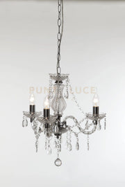 LUSTER LAMPADARIO 3 LUCI TRASPARENTE  CM46 3 LUCI ATTACCO E14