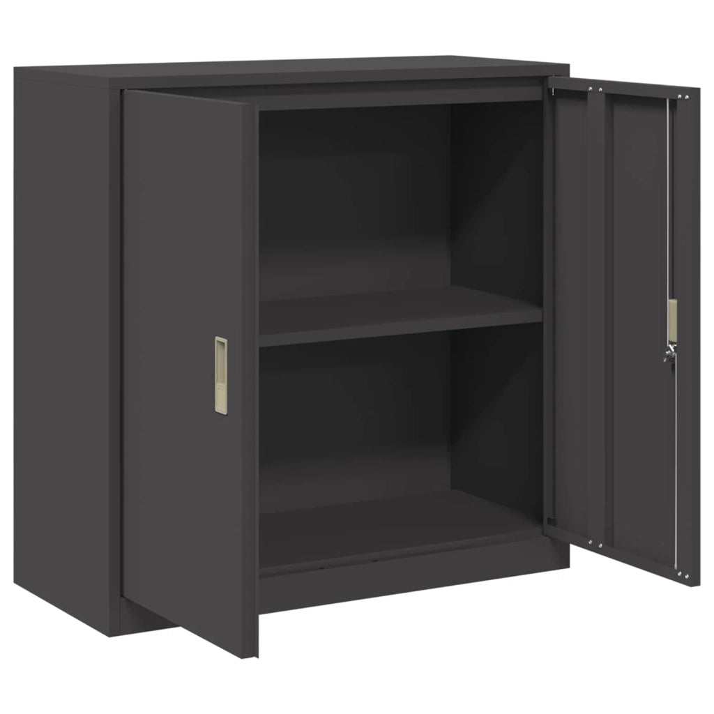 Armadio Nero 90 x 40 x 90 cm Acciaio