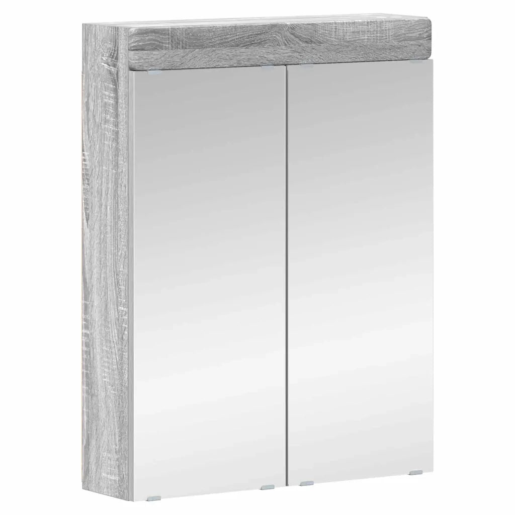 Set di mobili per il Bagno | Armadio da bagno TULUM 2 pz Grigio Sonoma