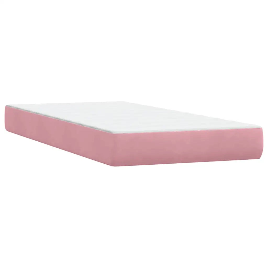 Giroletto a Molle con Materasso Rosa 90x210 cm Velluto 3316484