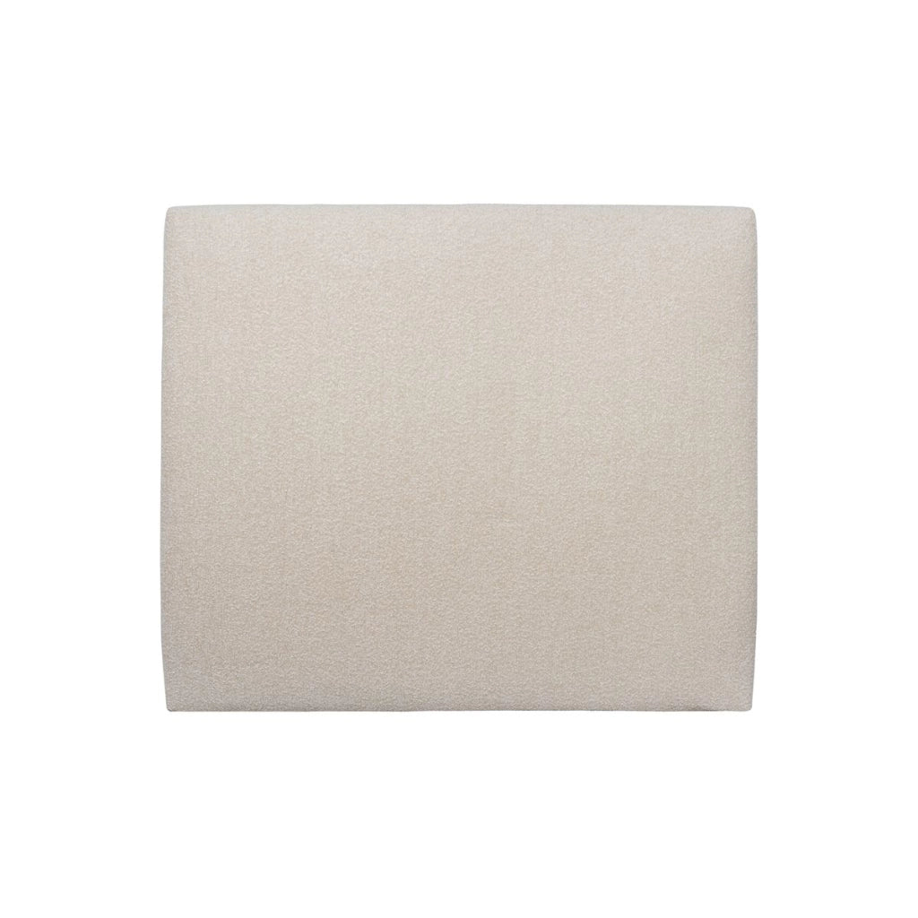 Testiera in tessuto bouclé beige chiaro liscio L135 cm