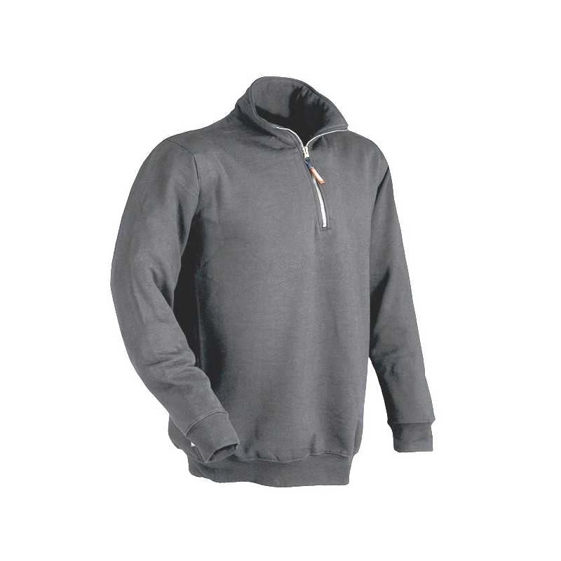 Felpa Zip Corta Grigio M Verena Issa