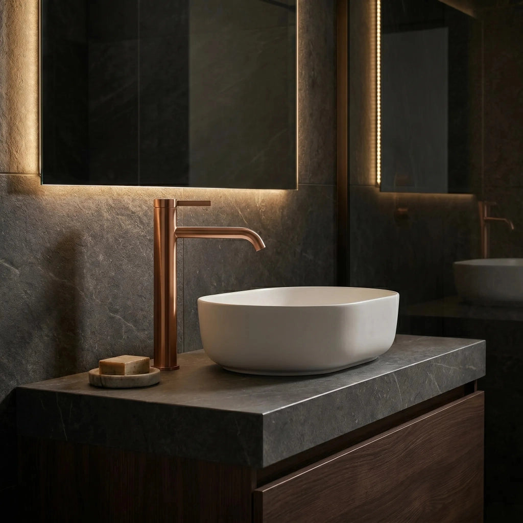 Rubinetto Da Bagno Rea Rivo Brush Copper