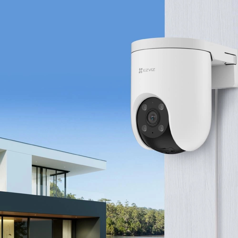 Ezviz CS-H8C POE 2K Telecamera di Sicurezza IP Cupola Esterno 2K PoE Visione Notturna Audio Bidirezionale colore Bianco