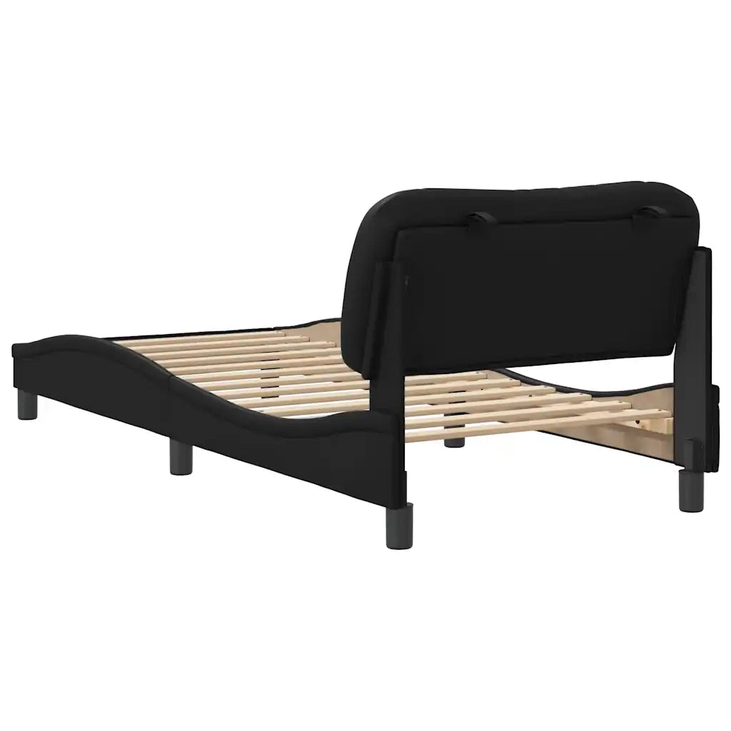 Giroletto senza Materasso Hvar Nero 80x200 cm in Similpelle