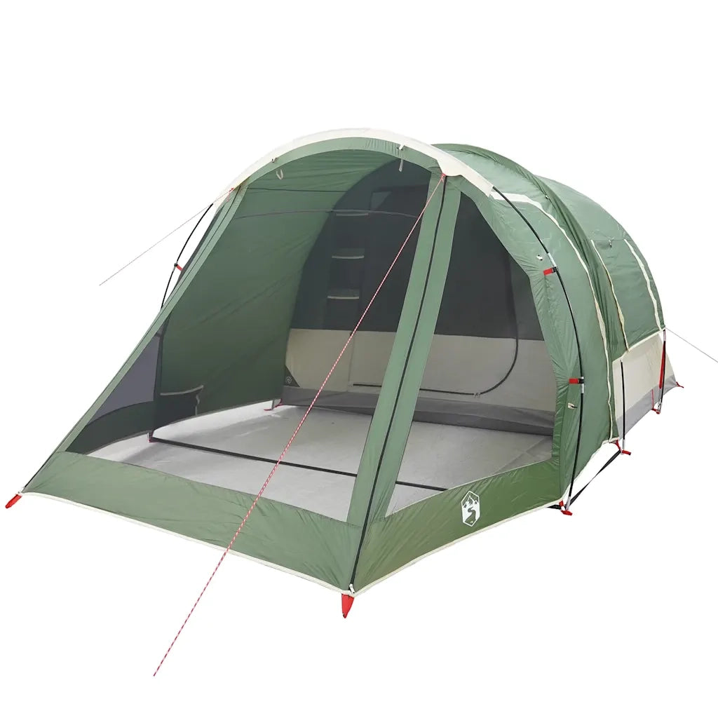 Tenda da Campeggio a Tunnel per 4 Persone-Tenda per Escursionismo Verde Impermeabile 386381