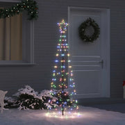 Albero di Natale LED con picchetti per il terreno 250 cm Ferro 42018751