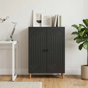 Credenza Nero 66 x 34,5 x 90 cm Legno ingegnerizzato 894126