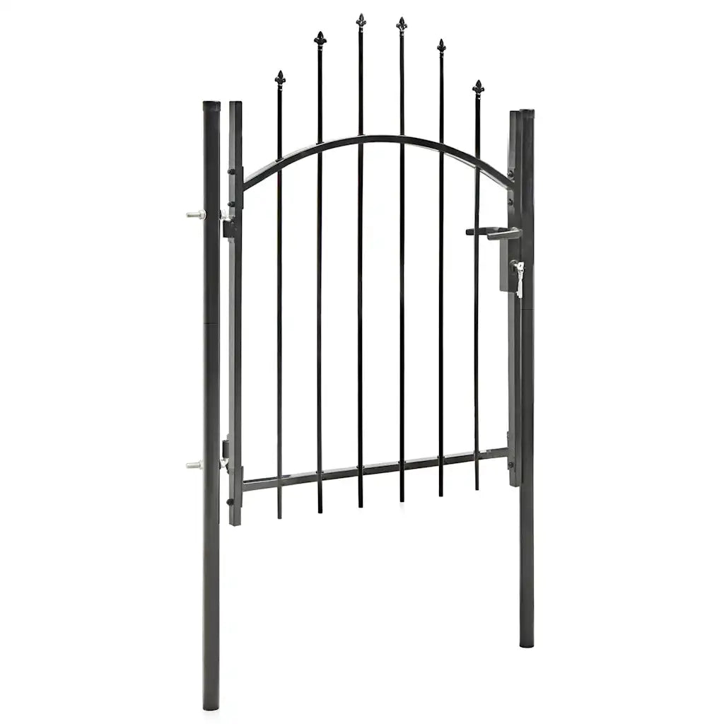 Cancello da Giardino Woerden in Acciaio 1x1 m Nero 143058