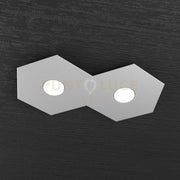 HEXAGON APPLIQUE-PLAFONIERA 2 LUCI GRIGIO 1142-2L-GR