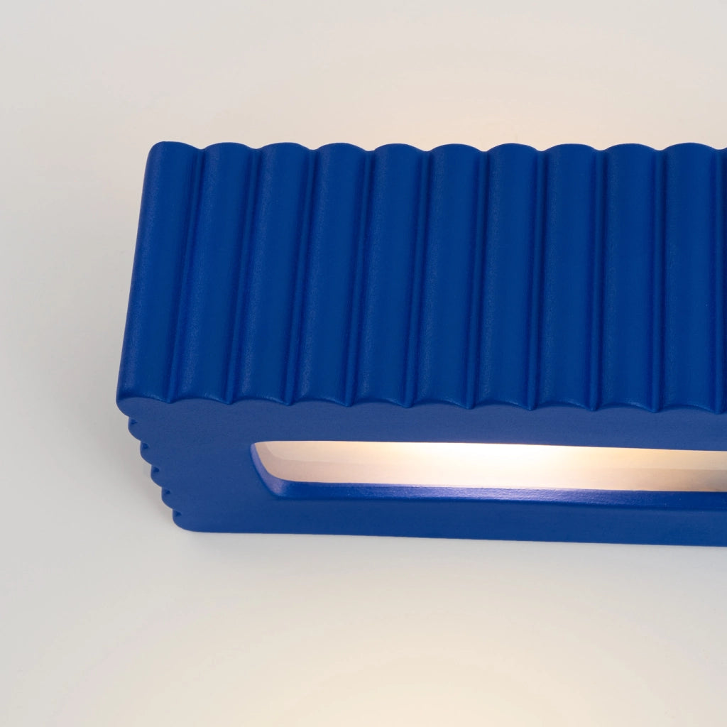 Lampada da parete in ceramica RIGATA ultramarine