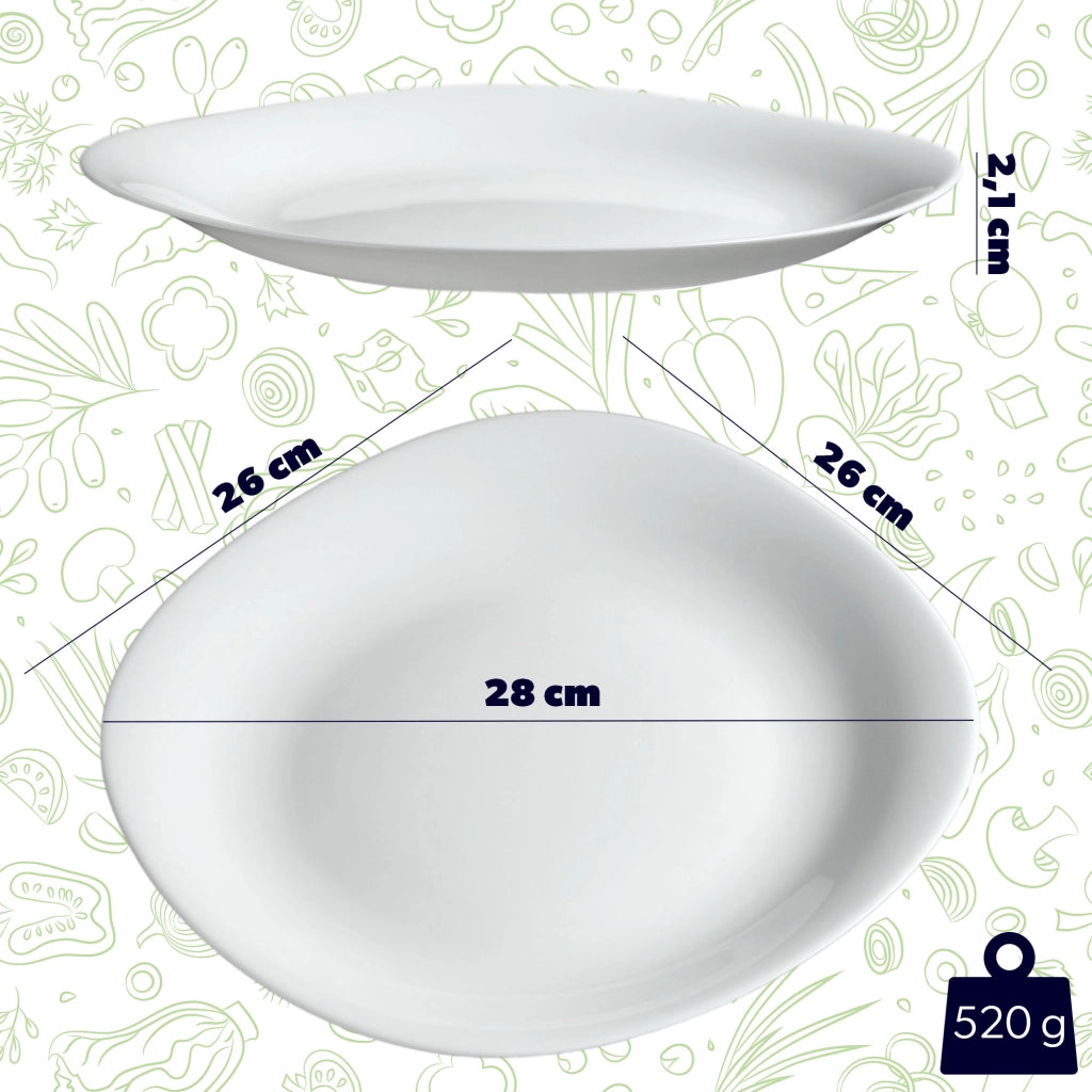Servizio di stoviglie KADAX da 36 piatti, colore bianco