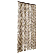 Tenda Antimosche Beige e Marrone 100x200 cm in Ciniglia CFW6384177