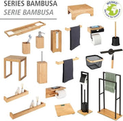 Attrezzatura per bagno in stile naturale in bambù.