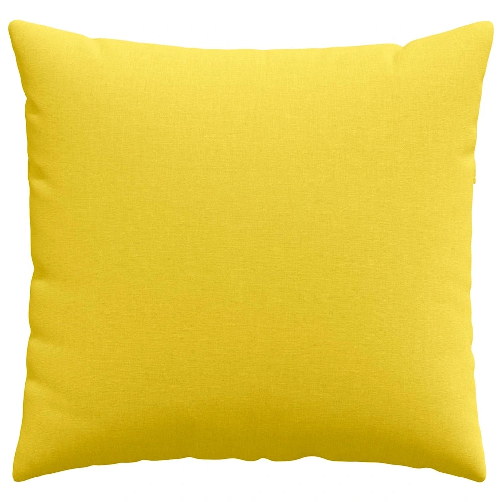 Cuscini da Divano 2 pz-Set di 2 Cuscini per Sofa Giallo Chiaro 45 x 45 cm Tessuto