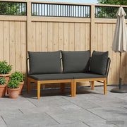 2 pcs Set da Giardino con Cuscini Naturale 42022072