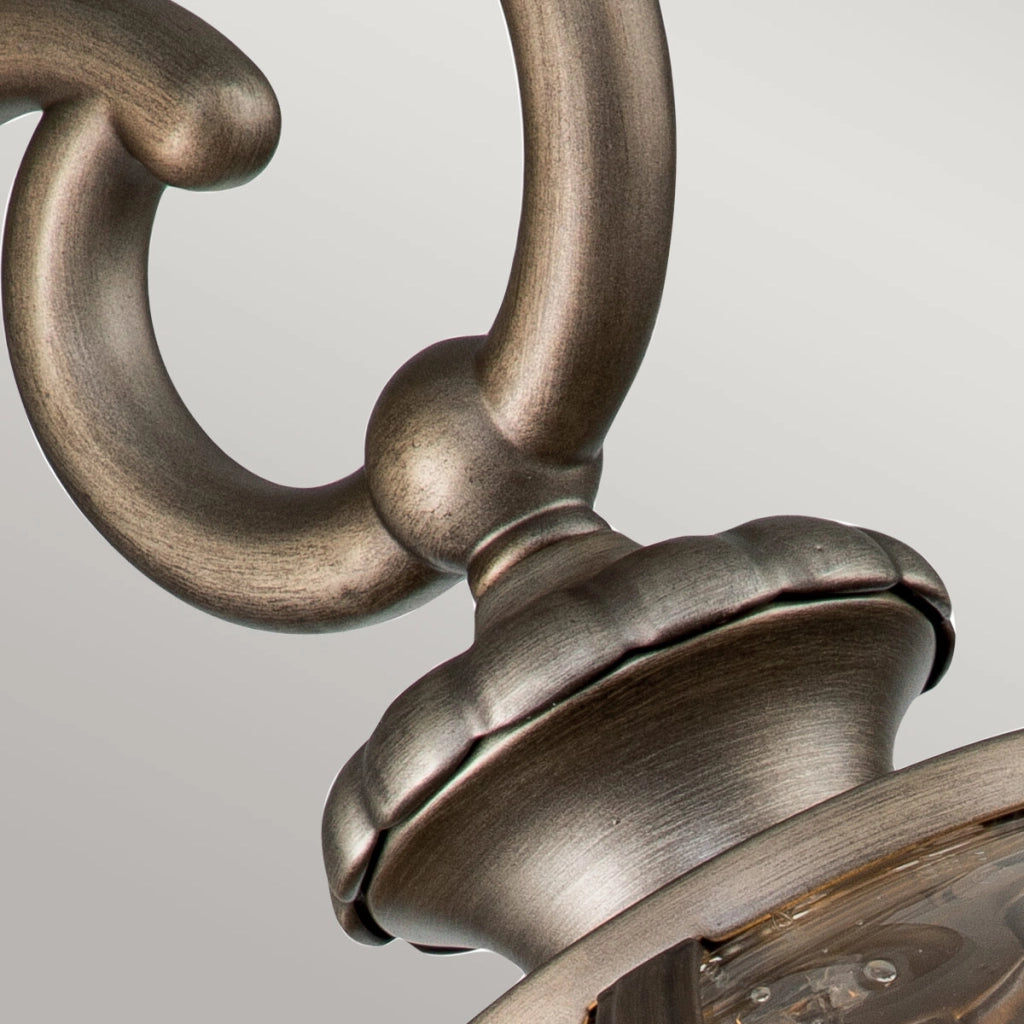 Applique esterna Halleron Kichler bronzo E14 IP44 3x40W