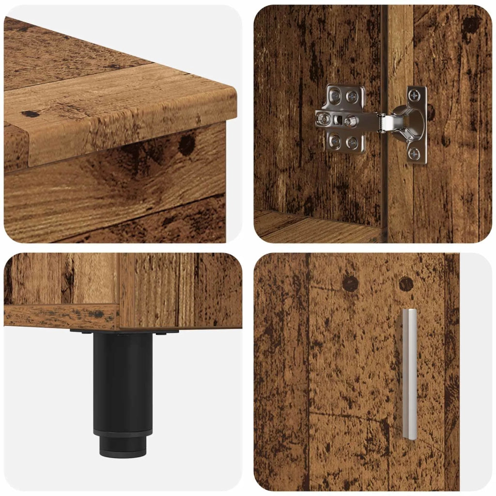 Mobiletto da bagno Legno antico 60 x 35 x 60 cm 889403