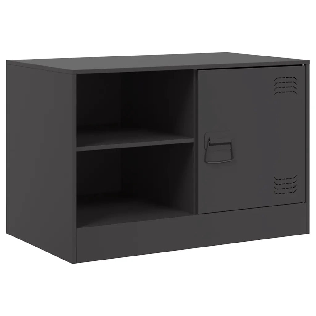Mobili TV 2 pz Neri 67x39x44 cm in Acciaio 841692