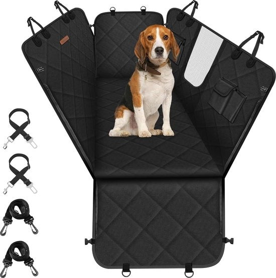 Hond 2.0 - Auto-Achterbank Beschermhoes Waterdicht e Krasvast con Finestra di Visuale - Adatto per SUV e Cinture di Sicurezza - Inclusa Tasca per Porta oggetti - Copertura per Bagagliaio