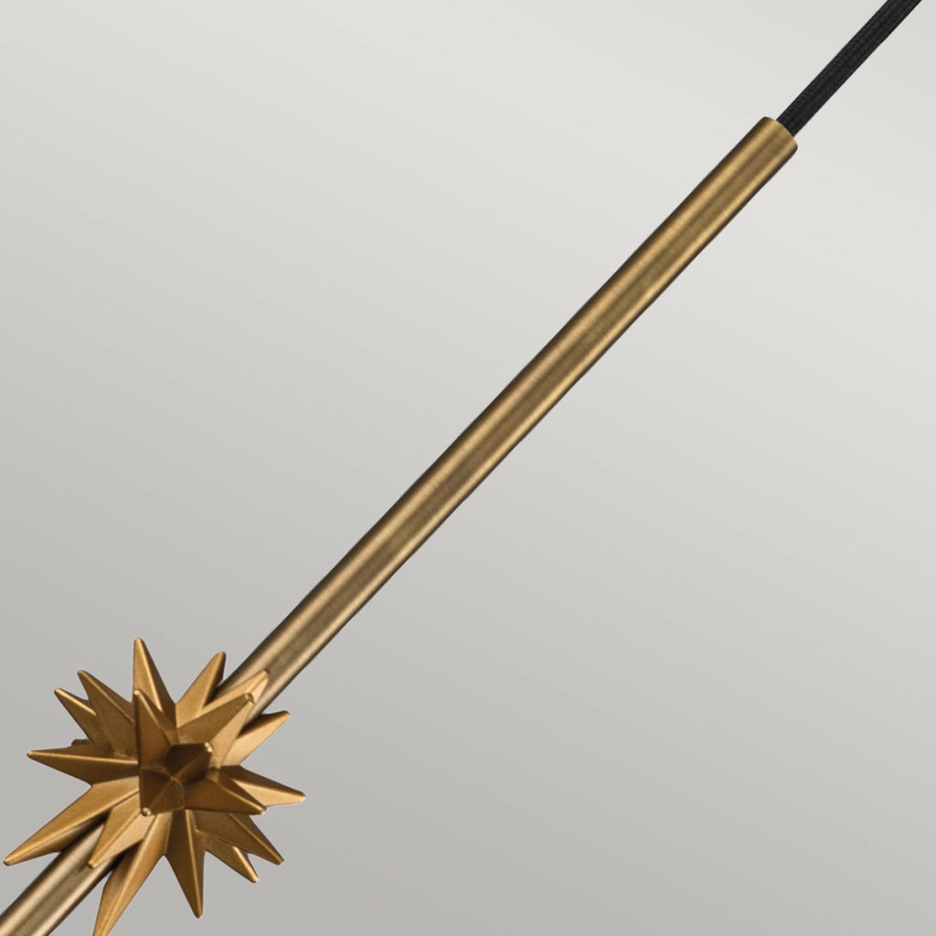 Lampada a sospensione Art Déco ottone Ø13 Etoile E27 Elstead