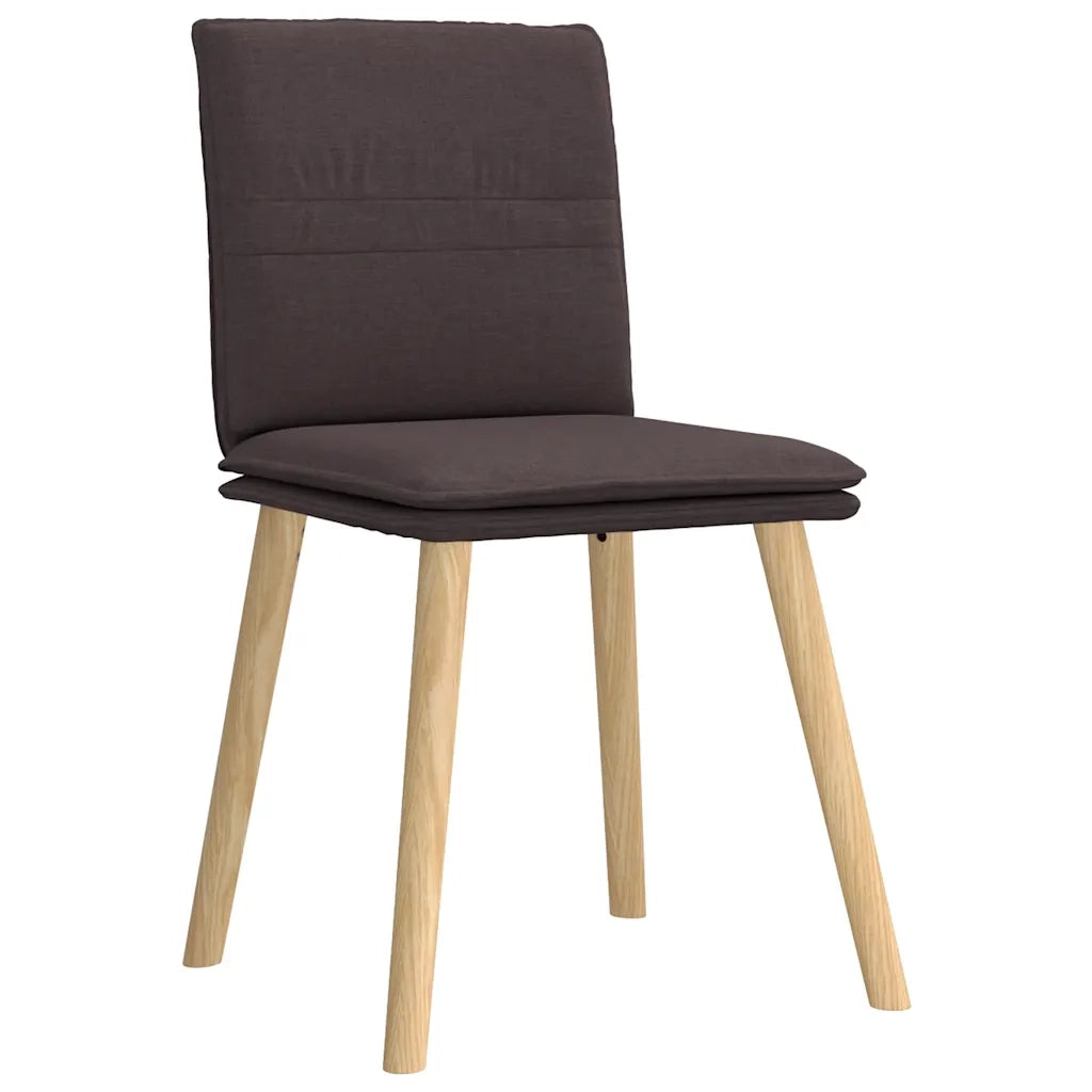 Sedie da Pranzo 6 pz Marrone Scuro in Tessuto 3315629