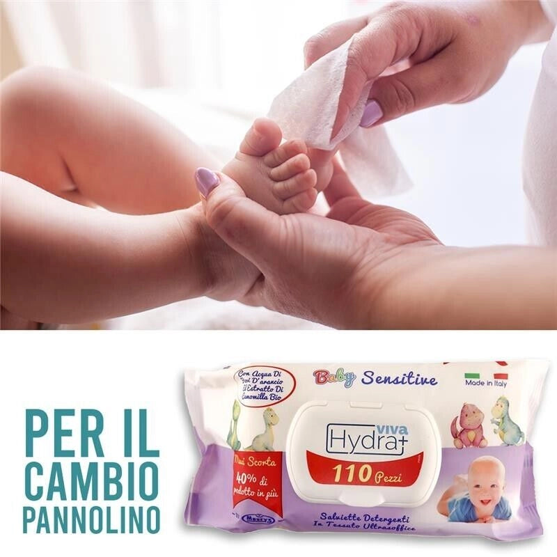 HYDRA VIVA+ SALVIETTE DETERGENTI BABY SENSITIVE 110 PZ