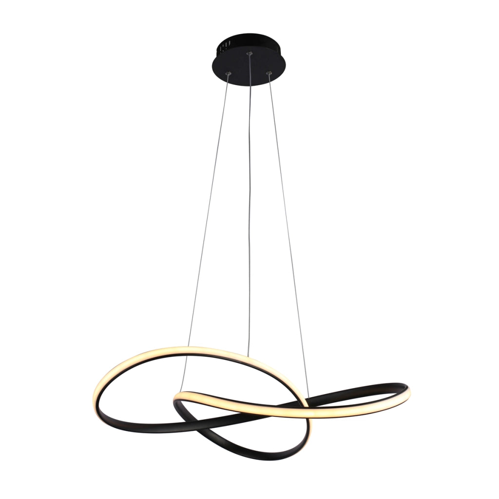 Lampada a sospensione nastro nero LED 40W Consa Italux
