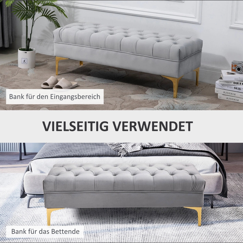 Letto contenitore imbottito in velluto ¨C Minimal ¨C grigio chiaro