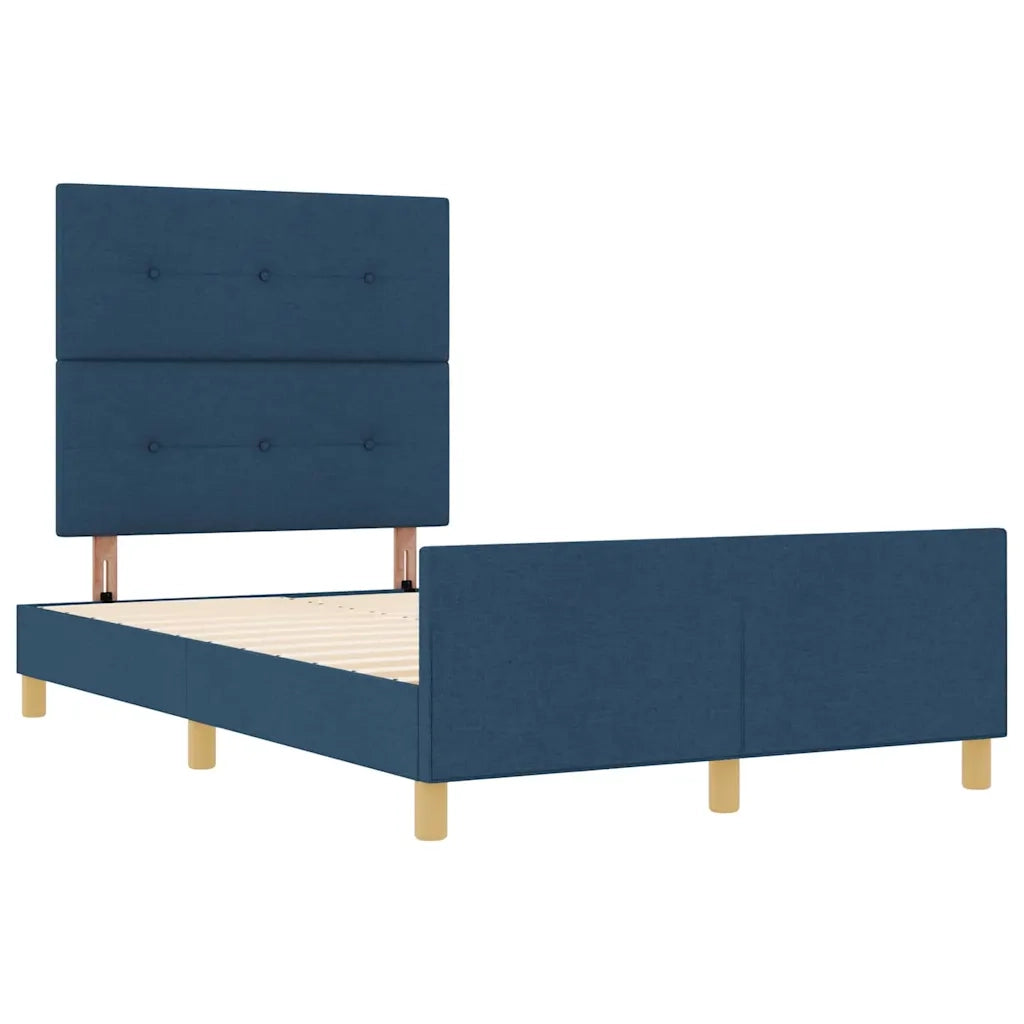 Struttura del letto con testiera Blu 120 x 200 cm Tessuto 3344724
