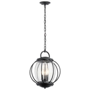 Lampada a sospensione esterna Vandalia Kichler nera E14