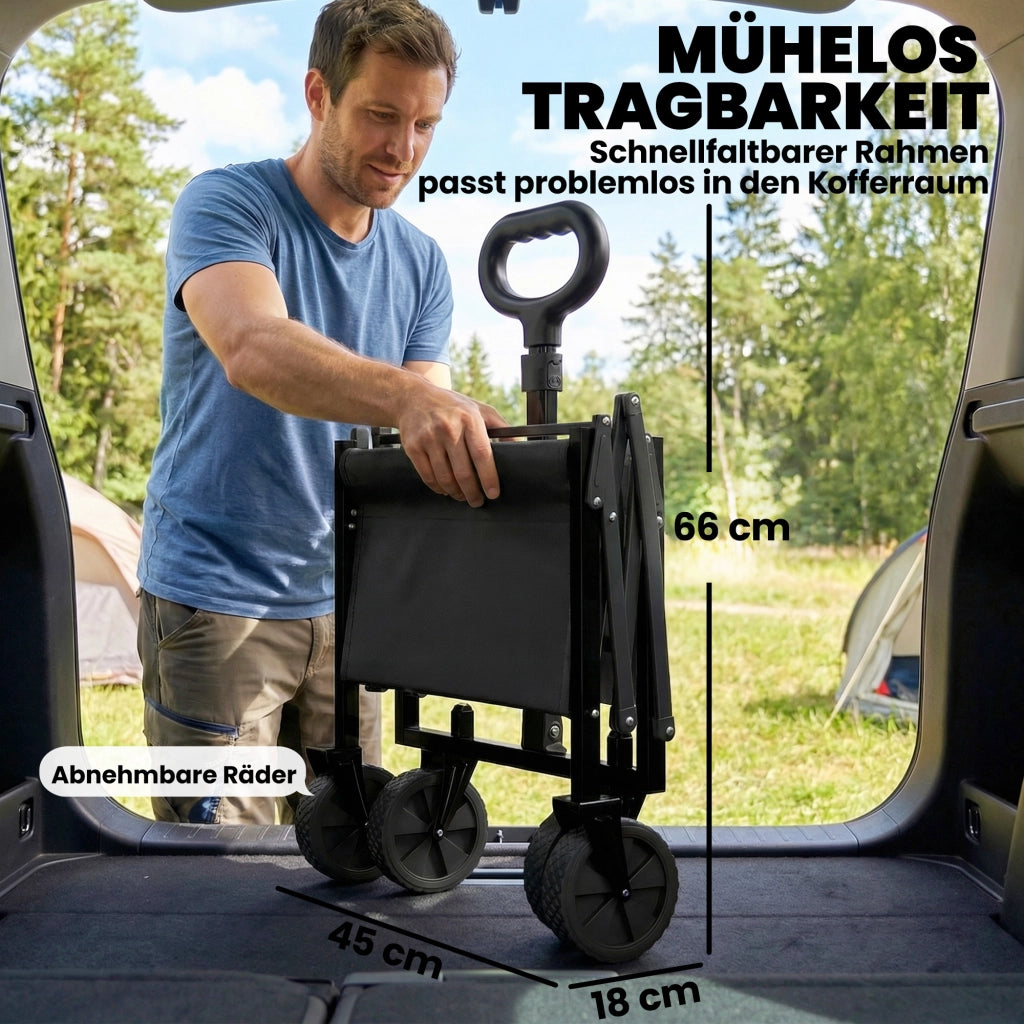 Carrello da Giardino Piegevole ¨C zephmum ¨C 80L Grigio