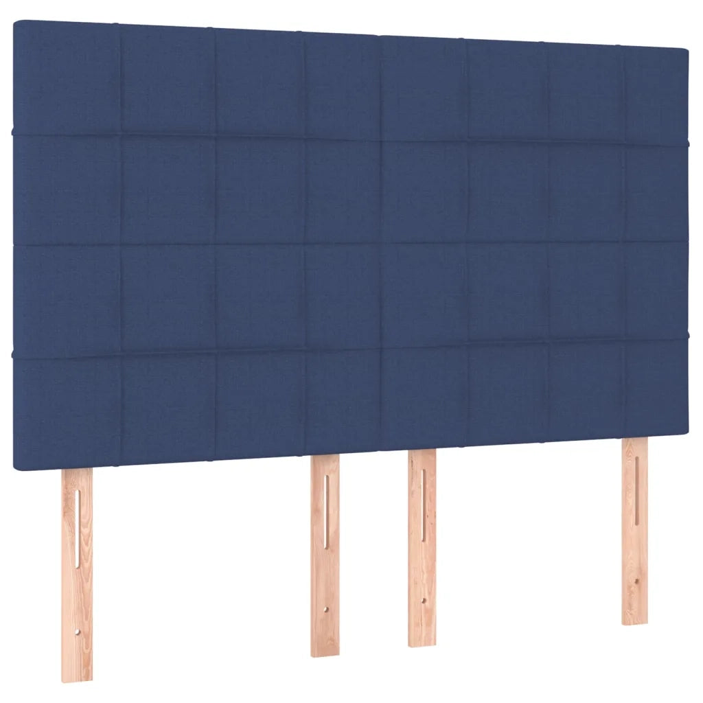 Letto a Molle con Materasso e LED Blu 140x190 cm in Tessuto 3134875