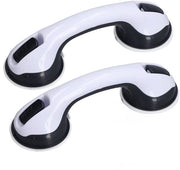 Kit di 2 pezzi per maniglione doccia antiscivolo - Protezioni di sicurezza per anziani - Morsetti robusti - Materiale in plastica resistente - Disegno regolabile - Maniglione doccia antiscivolo