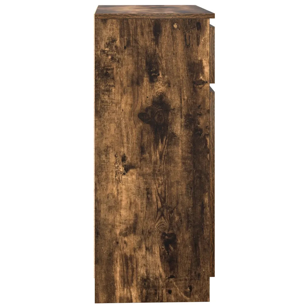 Credenza con Cassetto-Buffet-Armadio da cucina Rovere Fumo 71x35x84 cm in Truciolato