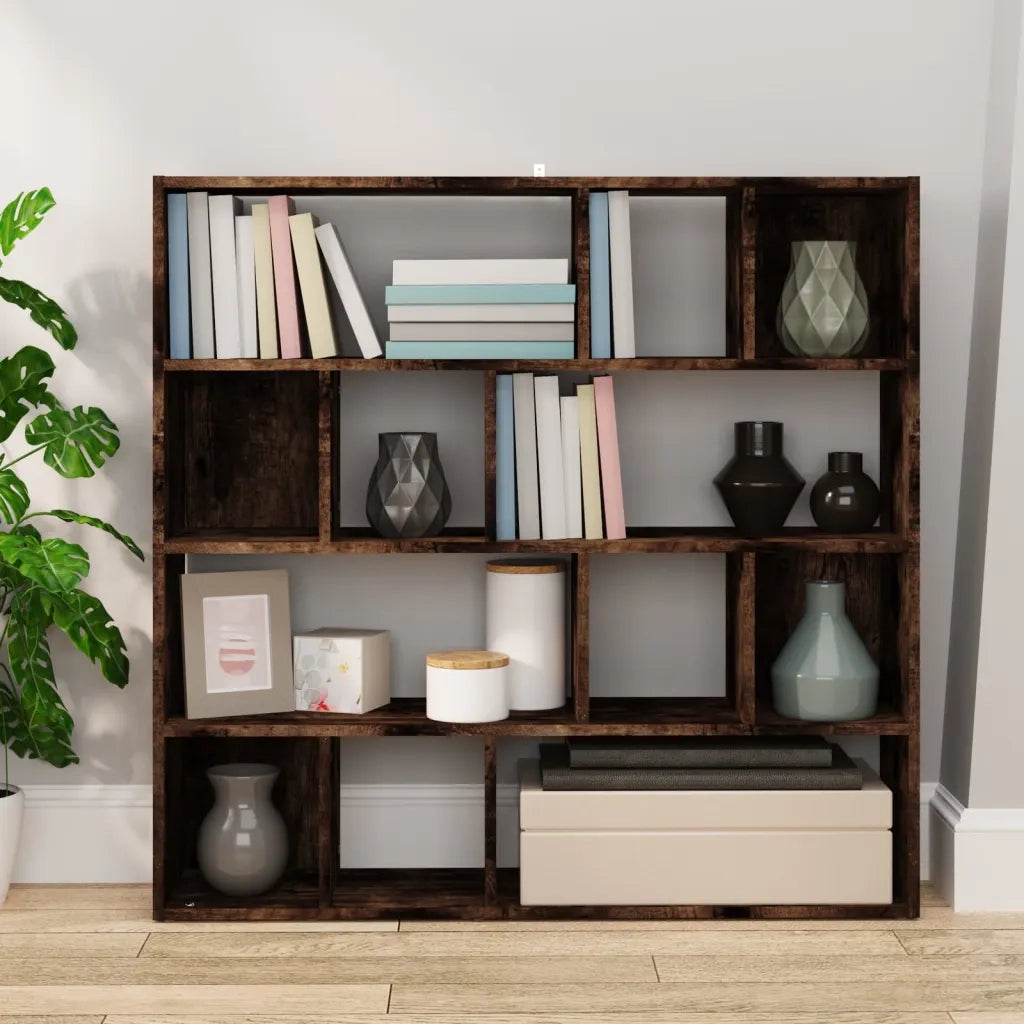 Libreria/Divisorio Ambienti | Divider per stanze | Paravento Rovere Fumo 105x24x102 cm