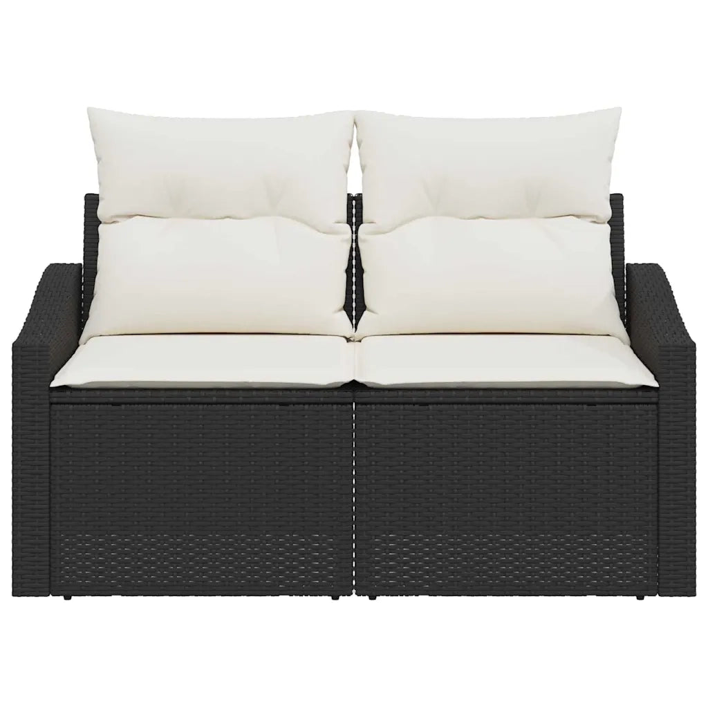 Divano da giardino con cuscino 123 x 62 x 69 cm polyrattan 42006782