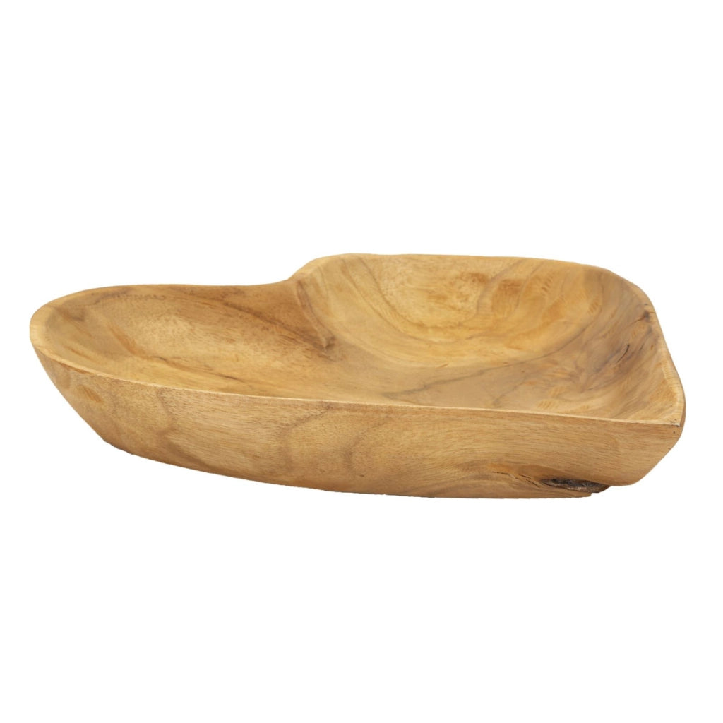 Vassoio Cuore 18, Marrone, Legno, 27x29x4 cm