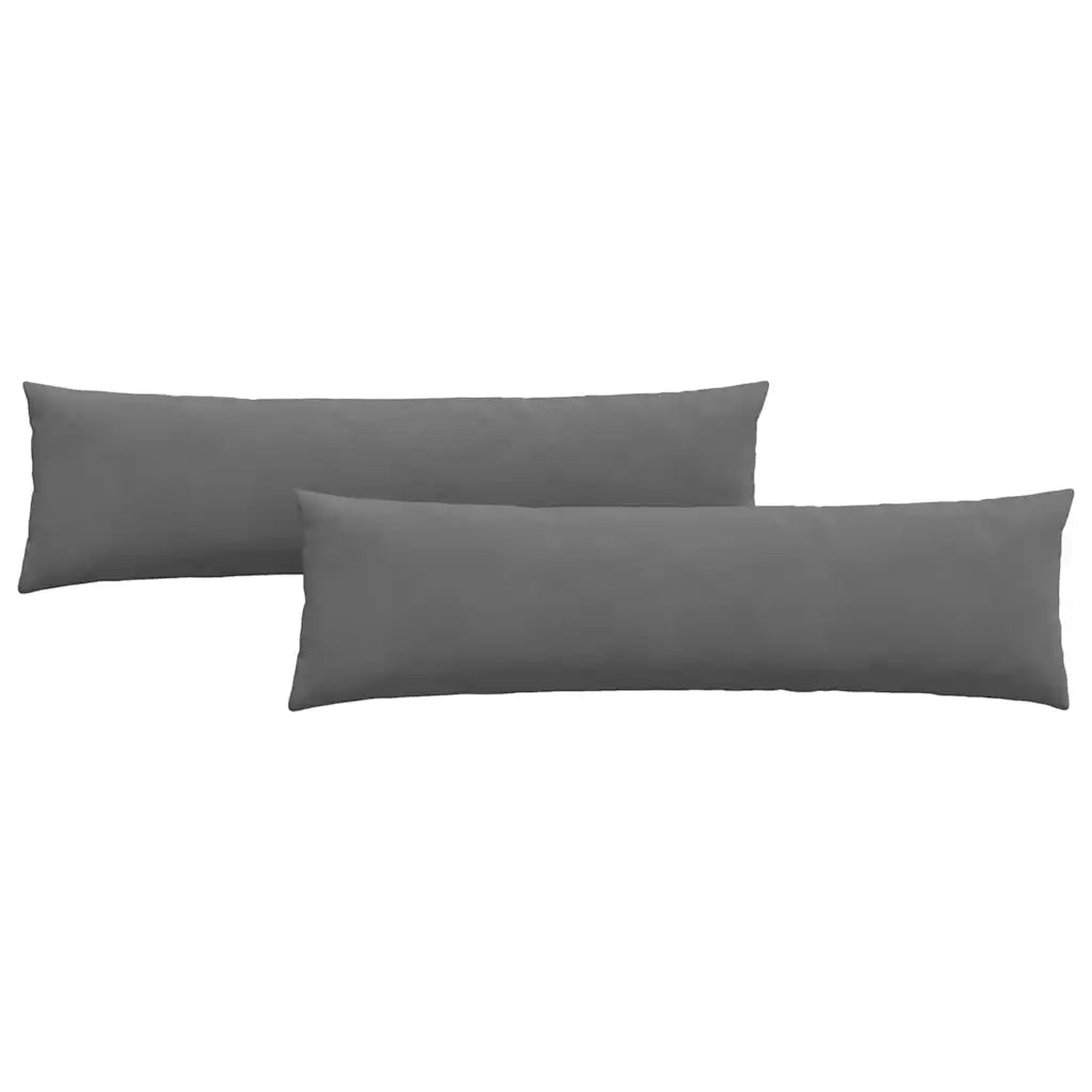 Cuscini da Divano 2 pz | Cuscini per sedie Grigio scuro 145 x 40 cm Tessuto