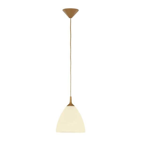 Lampada a sospensione Bartek Ø23 cm vetro ottone E27