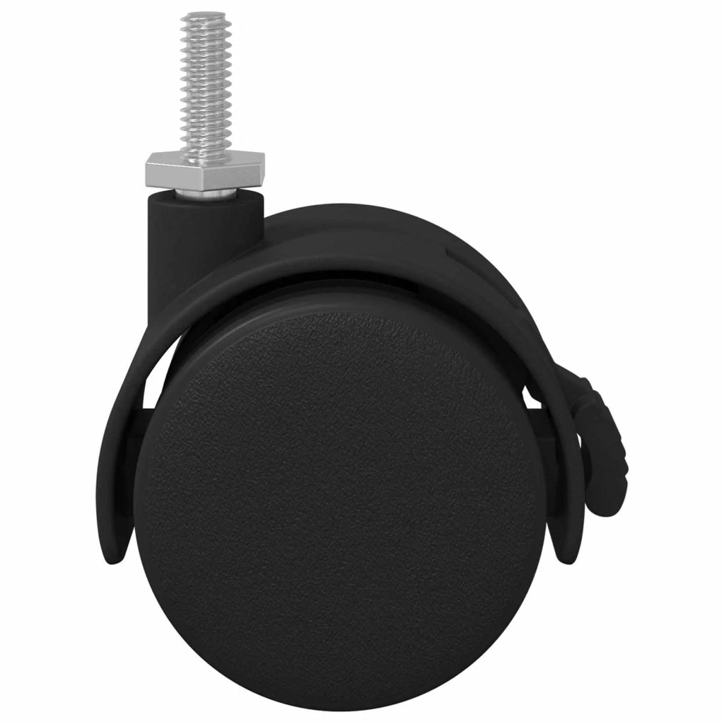 Ruota 2 pcs Nero e Argento 40,1 x 40,1 x 37,8 mm Ferro e PP 864774