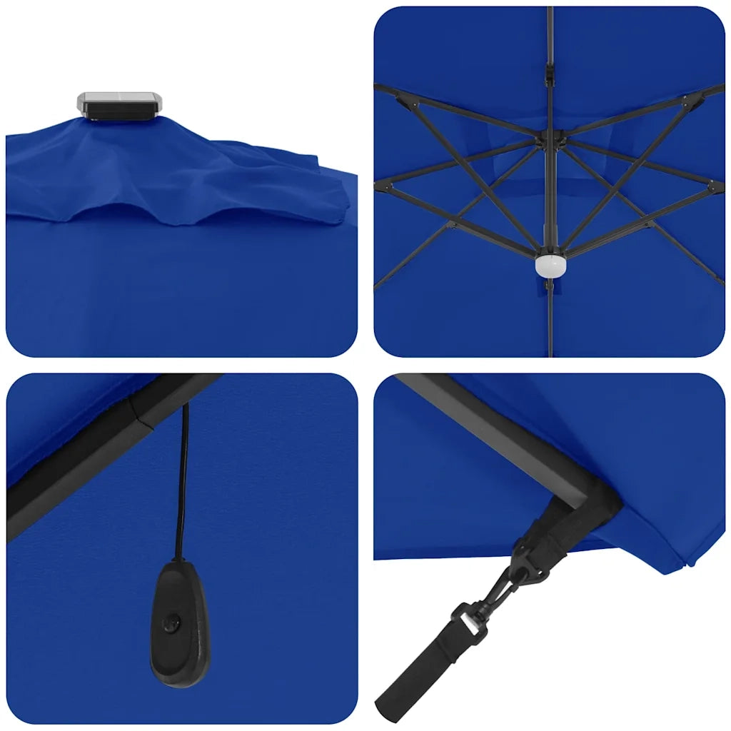 Ombrello | Parasol Roma Blu 286 x 284 x 270 cm Alluminio e Poliestere